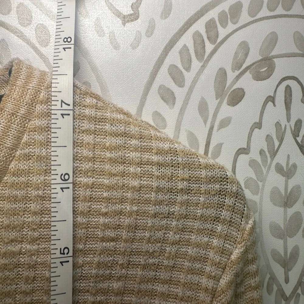AERO AIRSTRENGTH RIBBED LONG SLEEVE‎ CROP TOP EARTHY NEUTRAL SIZE L
